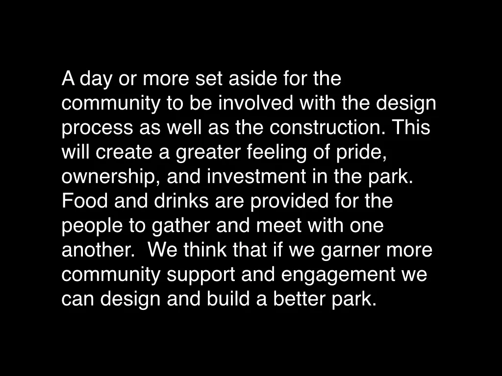 Bill Bower Park presentation, slide 17 of 18